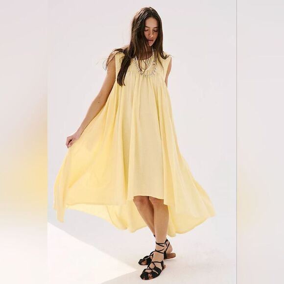 NWOT Free People Madelyn Midi Dress - Black - Picture 7 of 10